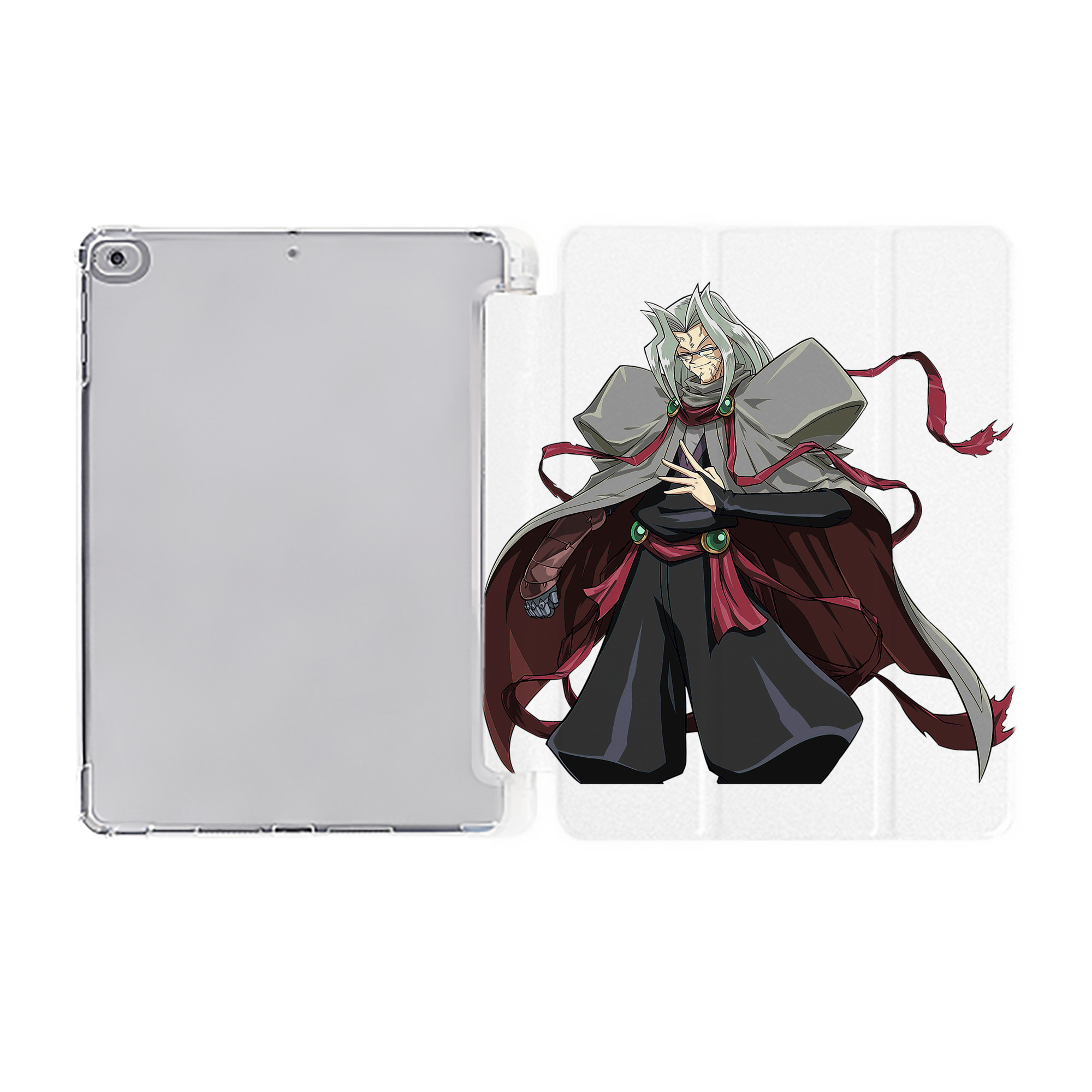 （画像用） 遊☆戯☆王 Yu-Gi-Oh! IPad ケース ペン収納付き 三つ折りスタンド PUレザー×シリコン 対応機種9.5/10.5/10.9インチ
